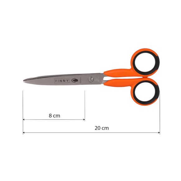 Ножиці універсальні Kretzer FINNY "Безпечні" з тупими кінцями 15 см / 6 " 752015 головна фотографія