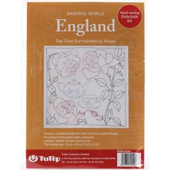 Набор для вышивки Tulip в технике сашико Англия Чаепитие в окружении роз, Япония KSW-025e