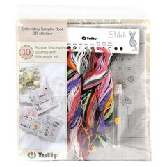 Набор для вишивки - Текстильная книга вышивальных 3D-стежков и узоров, Tulip EK-103e