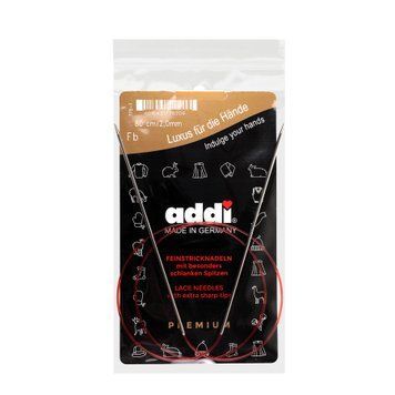 Спицы круговые Addi 2,0 мм х 80 см, с удлиненными кончиками 775-7/2-80