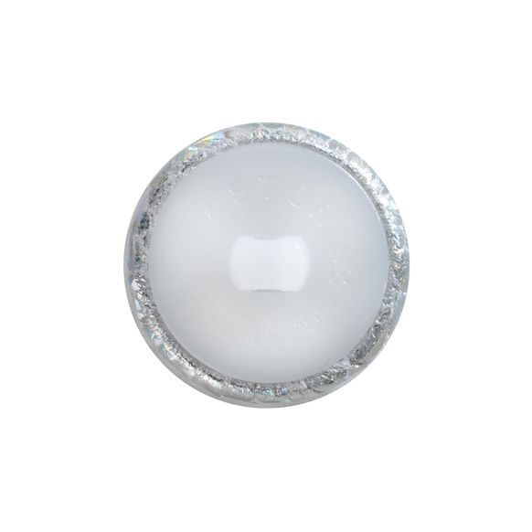 Гудзик Flach 32" (20,5 мм) на білій пластиковій основі, срібло з голограмою
