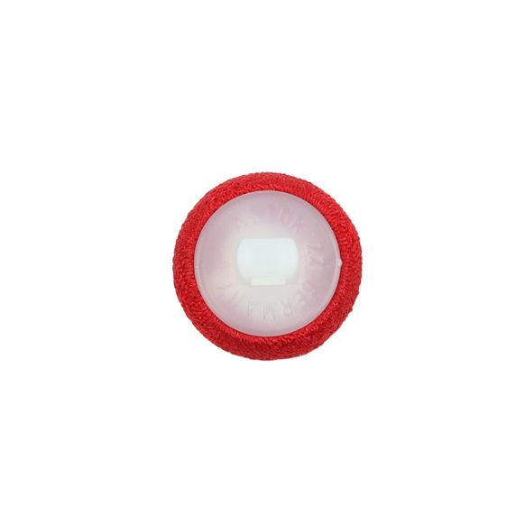 Гудзик Bombe 22 "(14 мм) на білій пластиковій основі, червоний