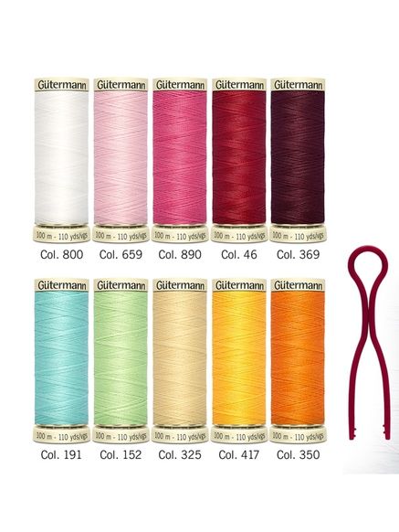 Набір швейних ниток Gutermann Sew All з кліпсами для котушок 734565 головна фотографія
