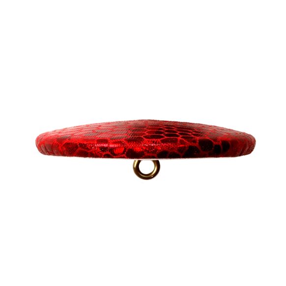 Гудзик Bombe 70" (44 мм) на металевій основі, червоний з голограмою