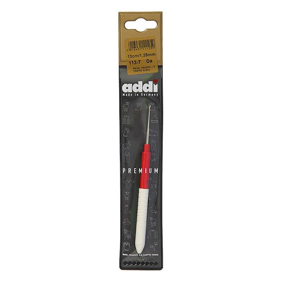 Гачок Addi Colour екстратонкий 1,25 мм х 13 см з пластиковою ручкою 113-7/1,25-13 головна фотографія