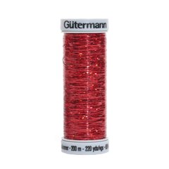 Нить вышивальная Sulky Holoshimmer Gutermann №160, 200 м Красный 709948