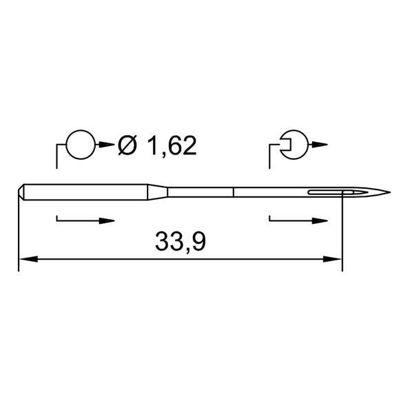 Иглы универсальные SCHMETZ №100 (10 шт.) 130-705-10-10