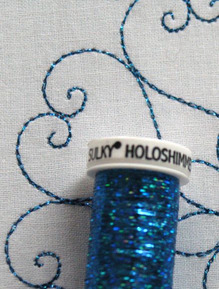 Нить вышивальная Sulky Holoshimmer Gutermann №160, 200 м Синий 709948