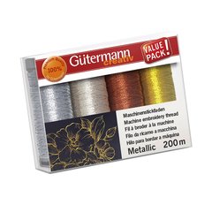 Набір ниток Metallic Gutermann для машинної вишивки 734485 головна фотографія