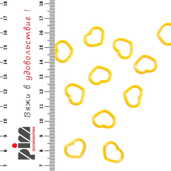 Маркери петель Сердечки - L (жовтий), Tulip AC-003e головна фотографія