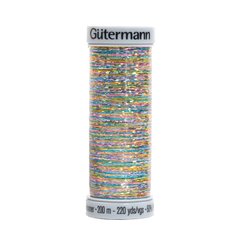 Нить вышивальная Sulky Holoshimmer Gutermann №160, 200 м Разноцветный светлый 709948