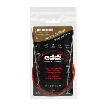 Спиці кругові Addi 2,5 мм х 120 см, з подовженими кінчиками 775-7/2,5-120