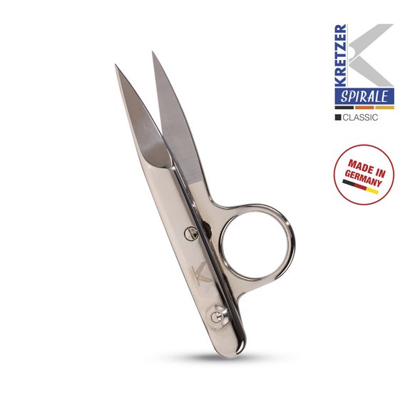 Ножиці Kretzer SPIRALE для обрізки ниток з одним кільцем і загнутими кінцями 11,0 / 4,5 " 110911 головна фотографія