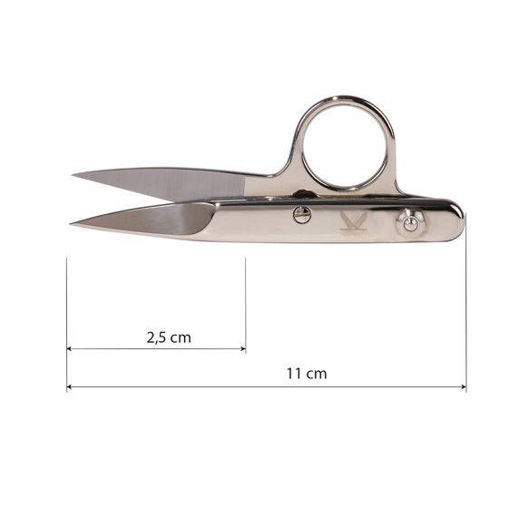Ножницы для обрезки ниток Kretzer SPIRALE с одним кольцом и загнутыми концами 11,0/4,5" 110911 главное фото