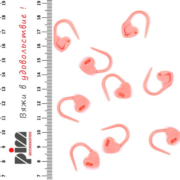 Маркеры петель Tulip Сердце (7 шт.), розовый AC-029e главное фото