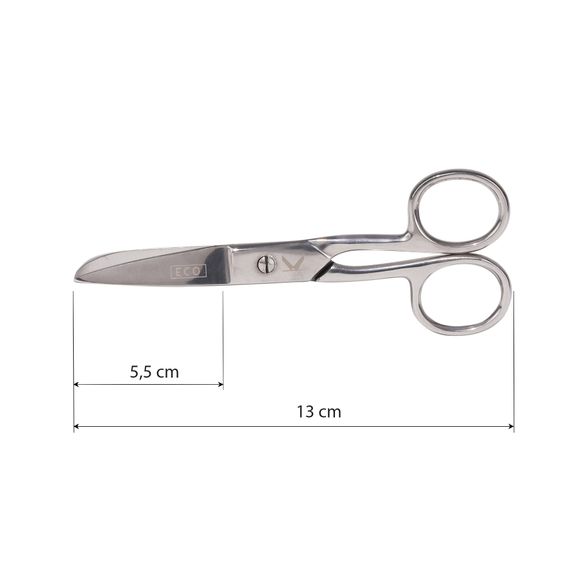 Ножиці кравецькі Kretzer ECO сталеві з гострими кінцями 13 см / 5 " 912013 головна фотографія