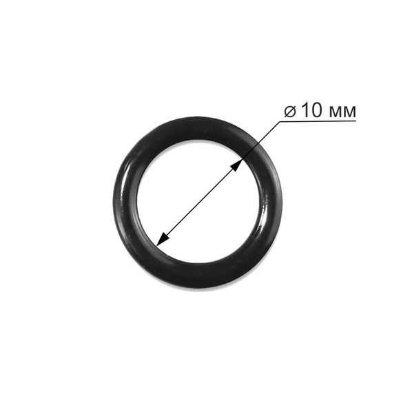 Кільце Wissner, 10 мм, метал, чорний головна фотографія