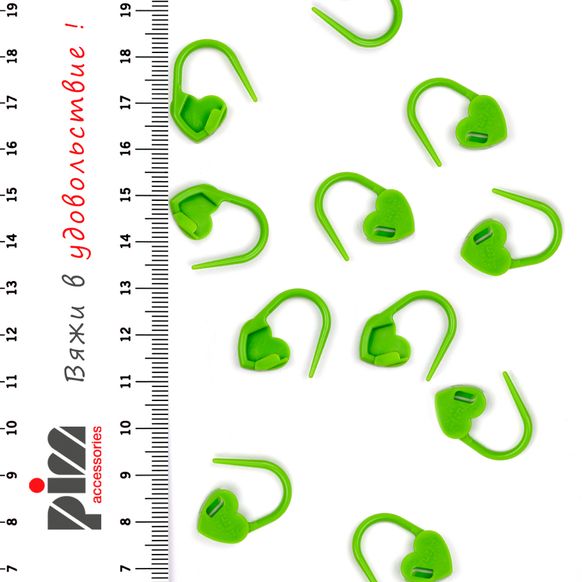 Маркеры петель Tulip Сердце (7 шт.), зеленый AC-031e главное фото