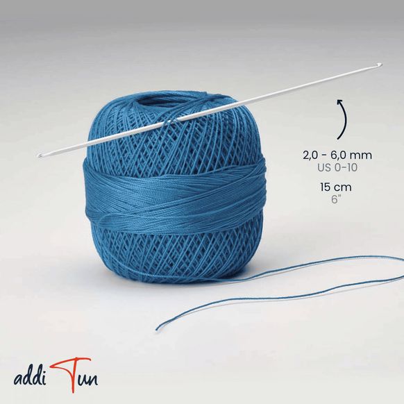 Крючок двухсторонний Addi для тунисского вязания 2,5 мм х 15 см 265-7/2,5-15 главное фото