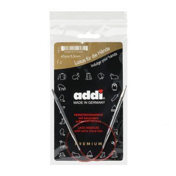 Спиці кругові Addi 5,5 мм х 40 см, з подовженими кінчиками 775-7/5,5-40