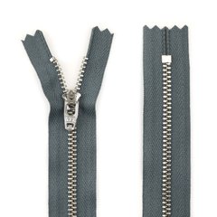 Молния металлическая джинсовя YKK, цвет зубьев и бегунка - никель, тип 4 - 18 см 4546062 главное фото