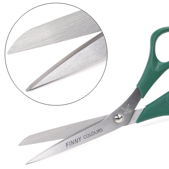 Ножиці кравецькі Kretzer FINNY універсальні з гострими кінцями 20 см/8" Зелений, 762220-f610 головна фотографія