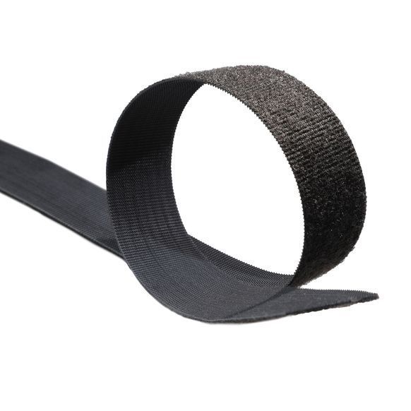 Липучка Velcro двостороння 2 в 1 - ширина 25 мм, метр, чорний