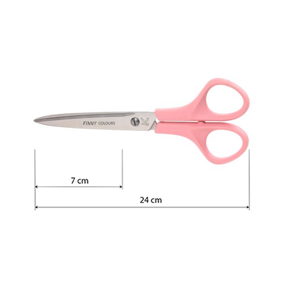 Ножиці для універсальних робіт Kretzer FINNY з загостреними кінцями 15 см/6" Рожевий, 762215-f602 головна фотографія
