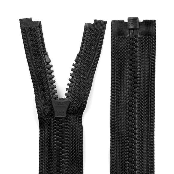 Молния тракторная разъемная YKK, зубья - в цвет тесьмы, бегунок - матовый, тип 5 - 70 см главное фото
