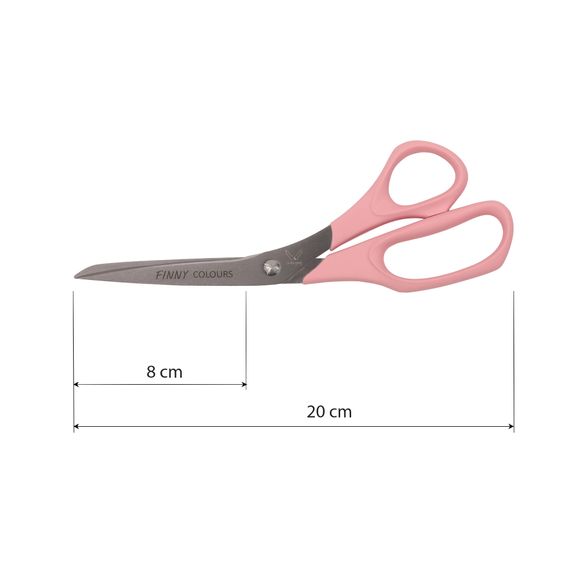 Ножиці кравецькі Kretzer FINNY універсальні з гострими кінцями 20 см/8" Рожевий, 762220-f602 головна фотографія