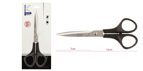 Ножиці кравецькі Kretzer FINNY універсальні з гострими кінцями 15 см / 6 " 762015 головна фотографія