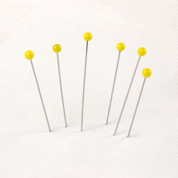 Шпильки 0,6 мм х 43 мм, зі скляною головкою (жовта), (20 г.) 10291550 головна фотографія